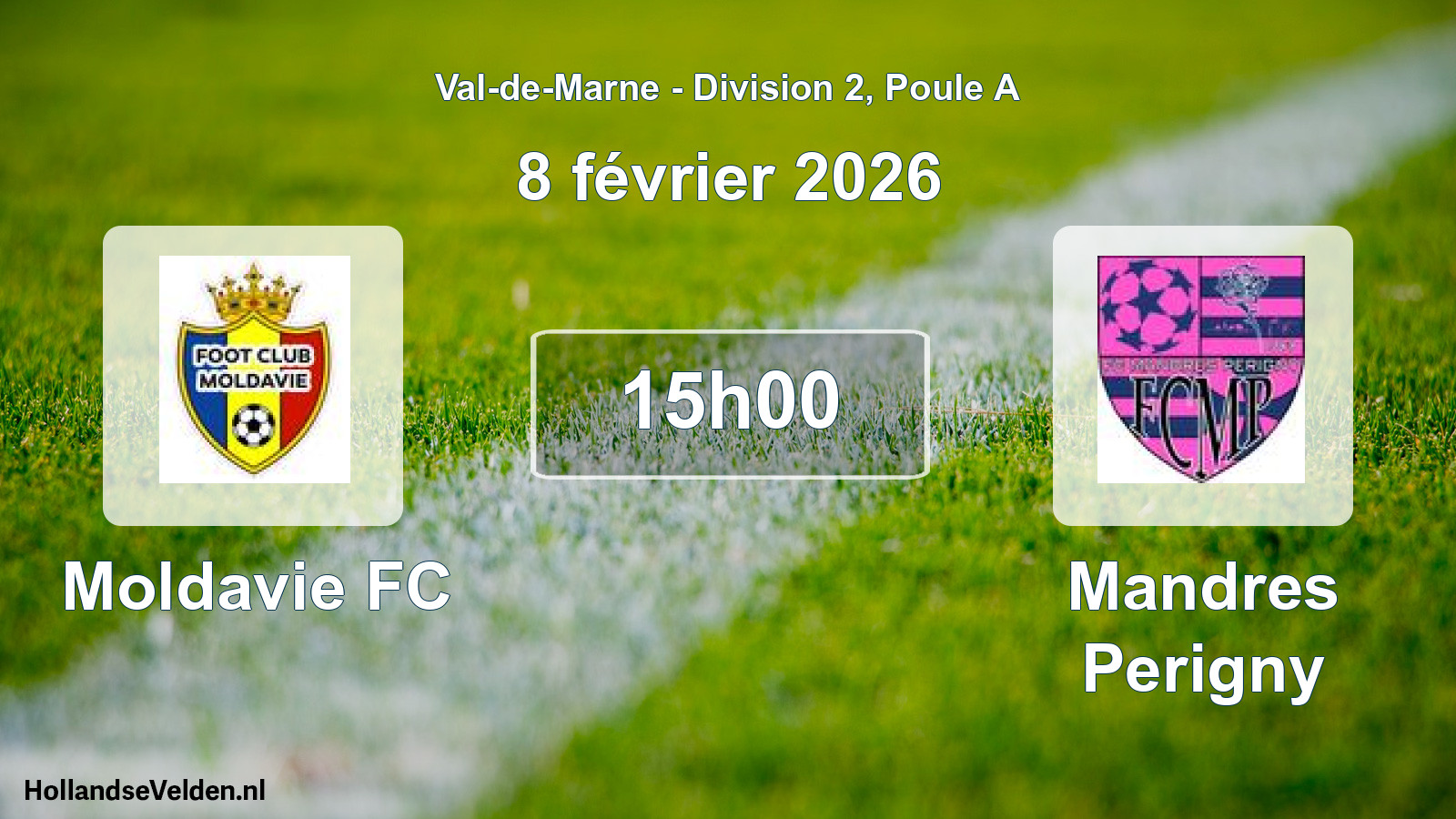 Match programmé: Moldavie FC - Mandres Perigny (8 février 2026)