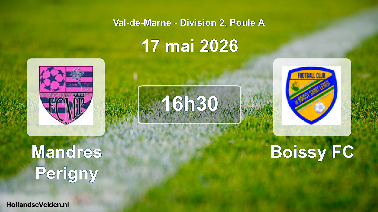 Geplande wedstrijd: Mandres Perigny - Boissy FC (17 mei 2026)