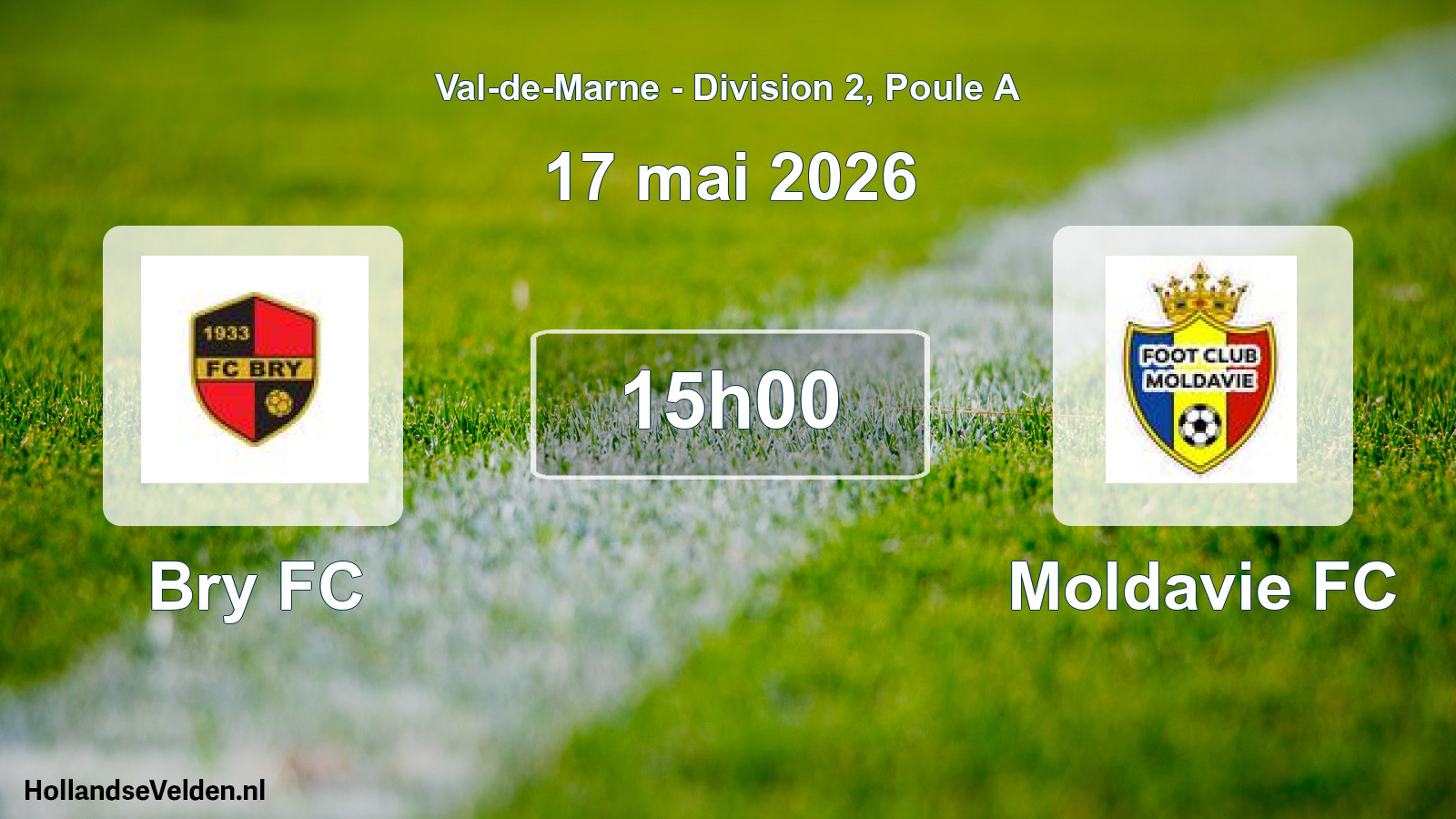 Match programmé: Bry FC - Moldavie FC (17 mai 2026)