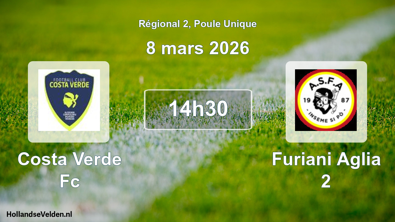 Geplande wedstrijd: Costa Verde Fc - Furiani Aglia 2 (8 maart 2026)