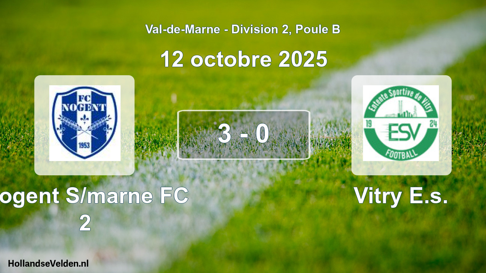 Match joué: Nogent S/marne FC 2 - Vitry E.s. 3 - 0 (12 octobre 2025)