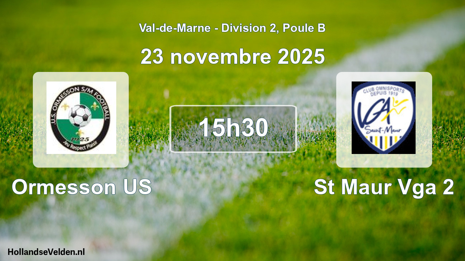 Match programmé: Ormesson US - St Maur Vga 2 (23 novembre 2025)