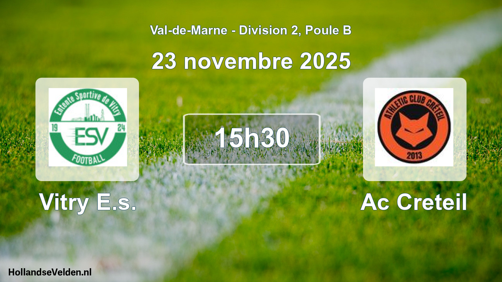 Match programmé: Vitry E.s. - Ac Creteil (23 novembre 2025)