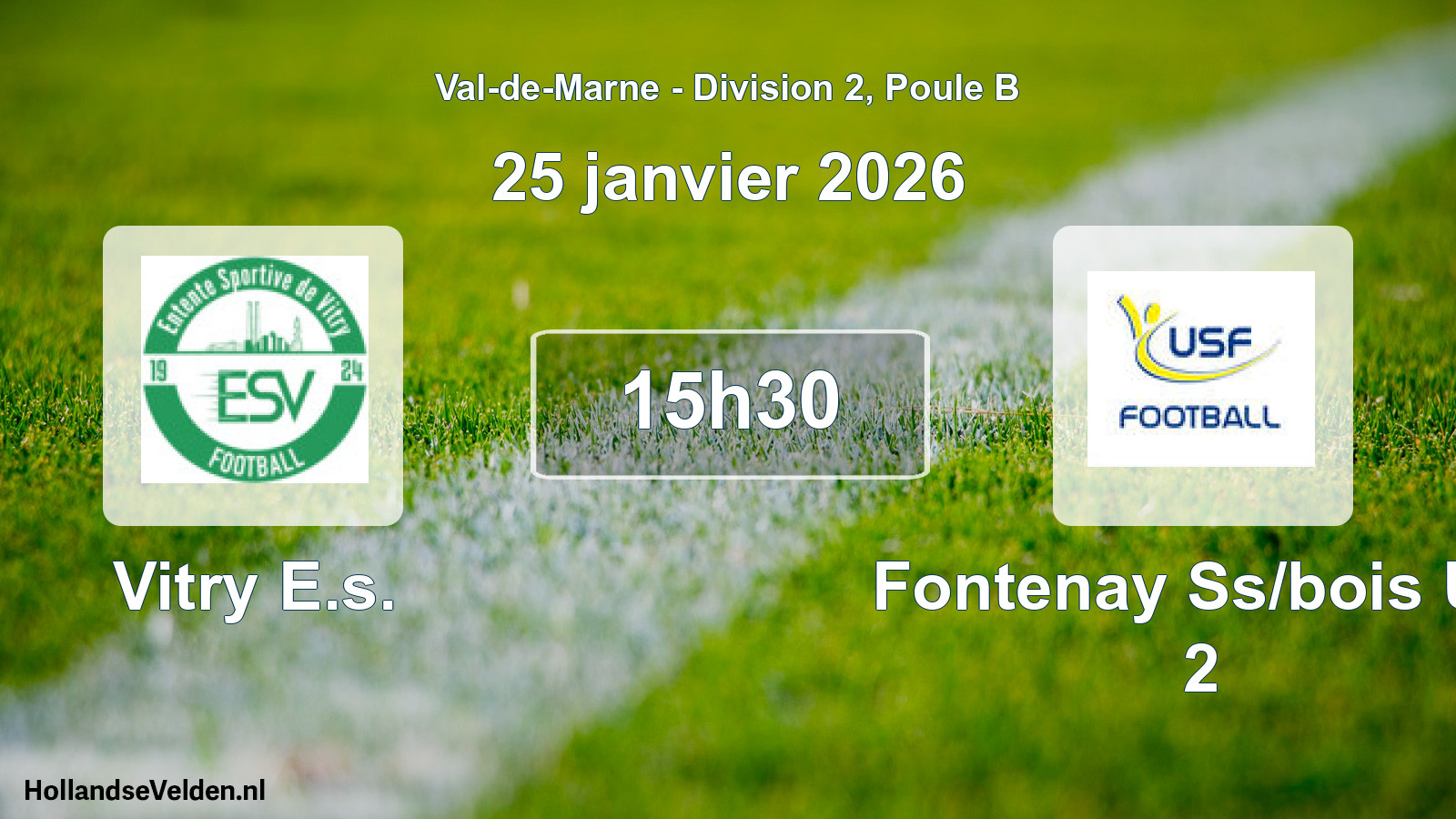Match programmé: Vitry E.s. - Fontenay Ss/bois US 2 (25 janvier 2026)