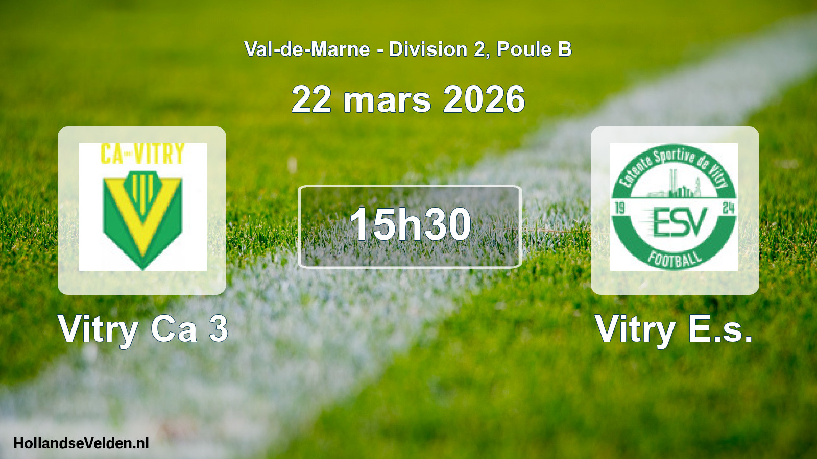 Match programmé: Vitry Ca 3 - Vitry E.s. (22 mars 2026)
