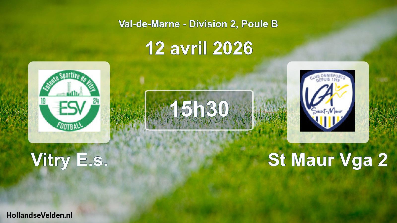 Match programmé: Vitry E.s. - St Maur Vga 2 (12 avril 2026)