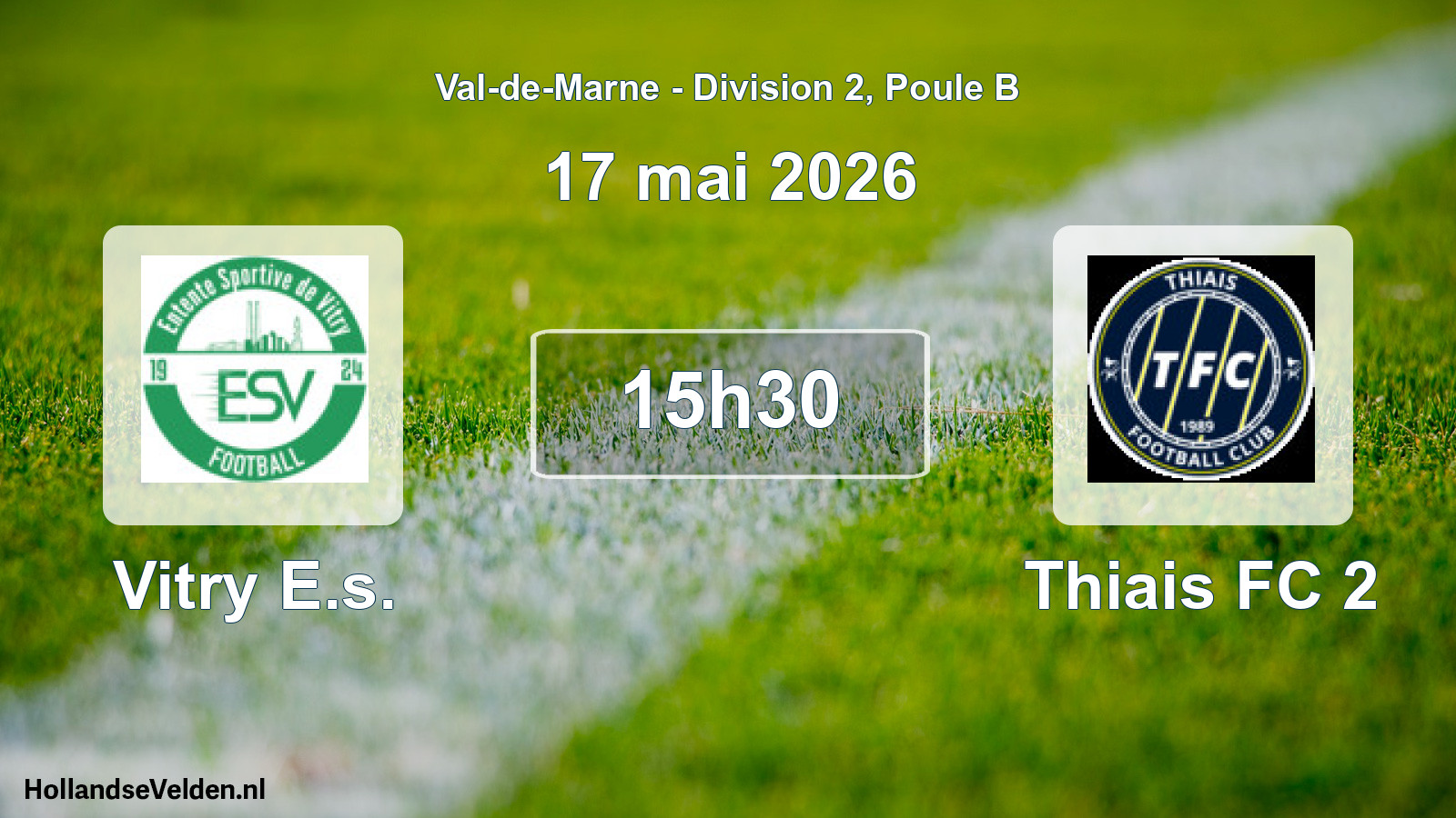 Match programmé: Vitry E.s. - Thiais FC 2 (17 mai 2026)