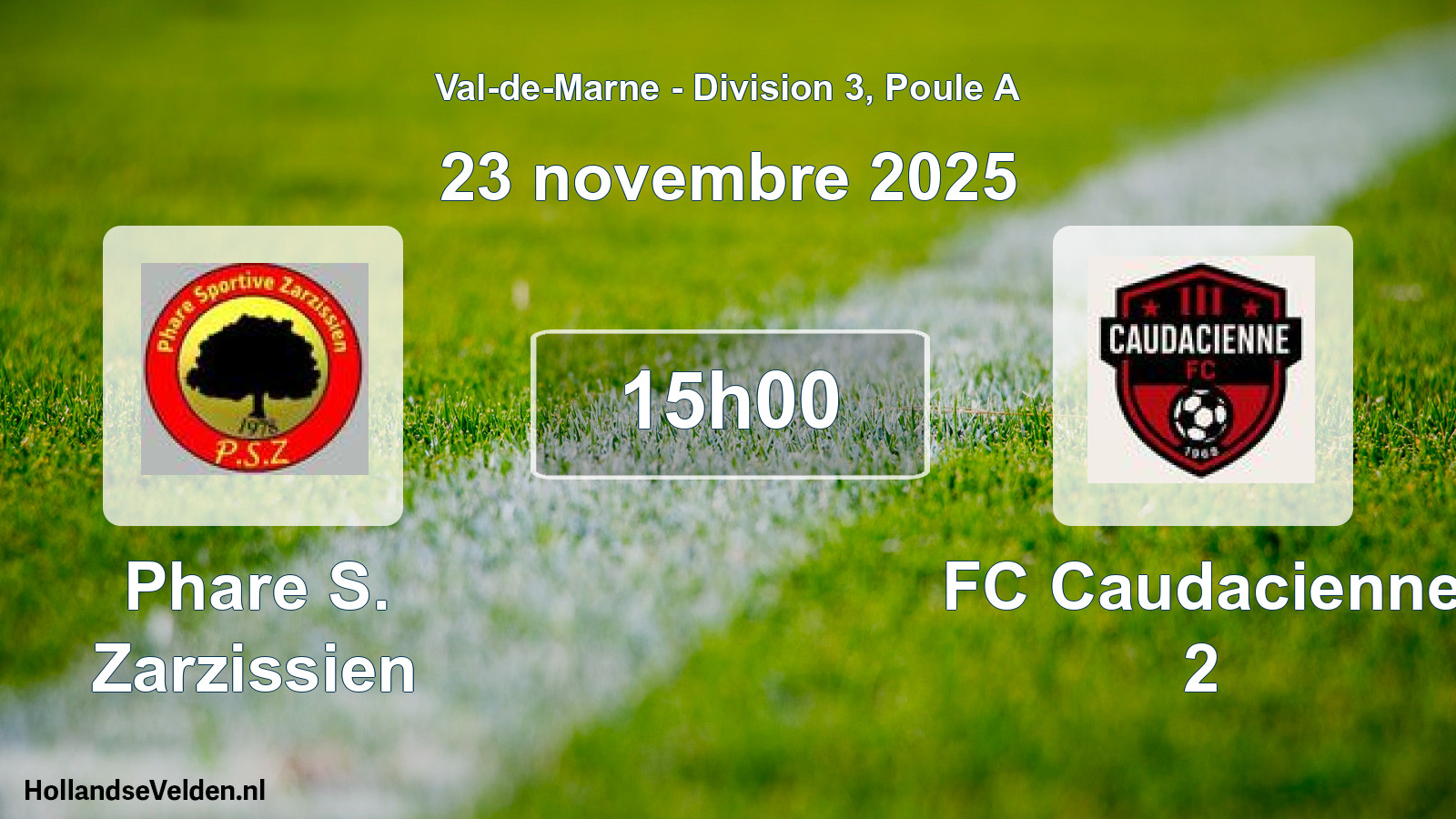 Match programmé: Phare S. Zarzissien - FC Caudacienne 2 (23 novembre 2025)