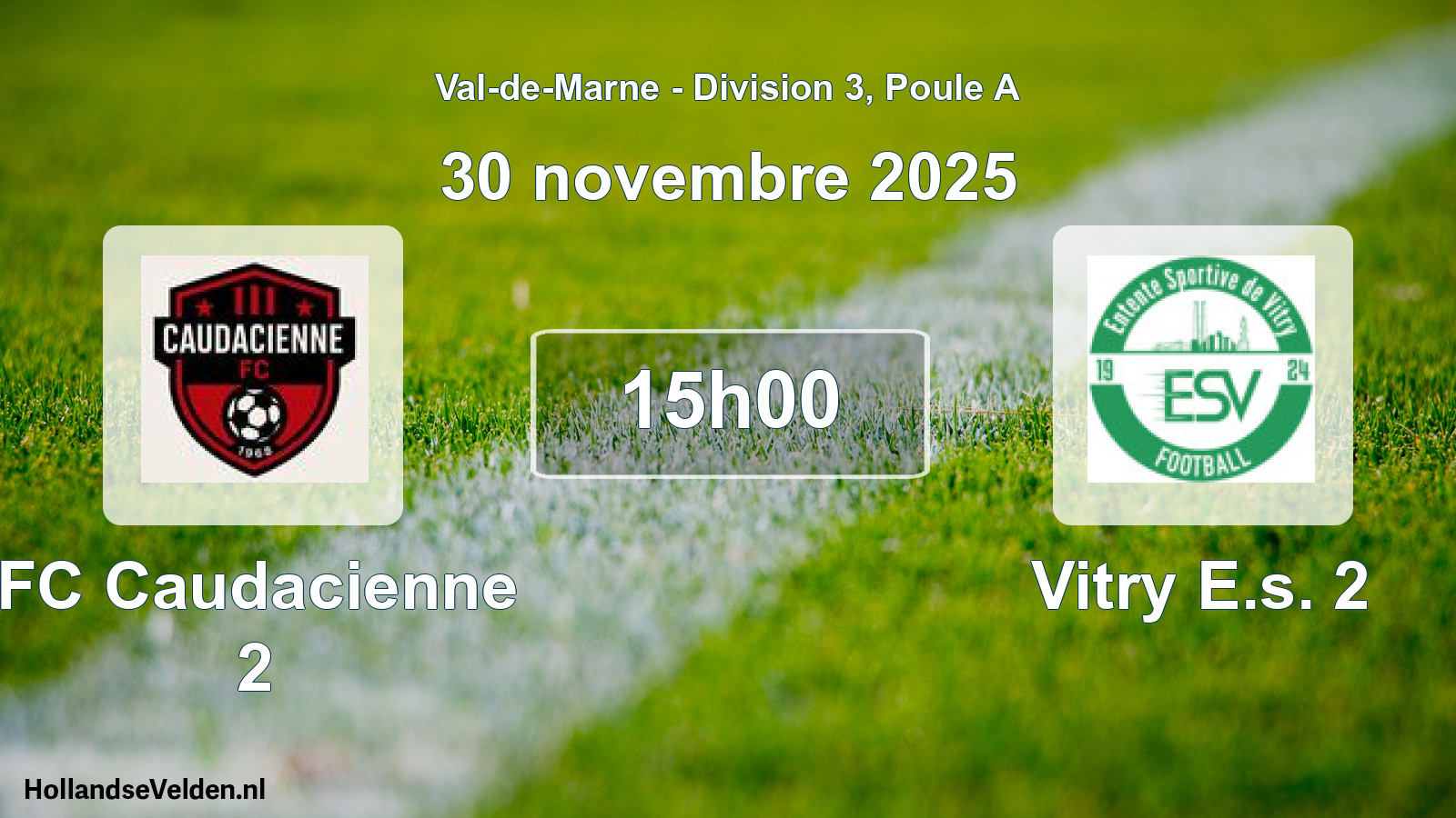 Scheduled Match: FC Caudacienne 2 - Vitry E.s. 2 (30 November 2025)