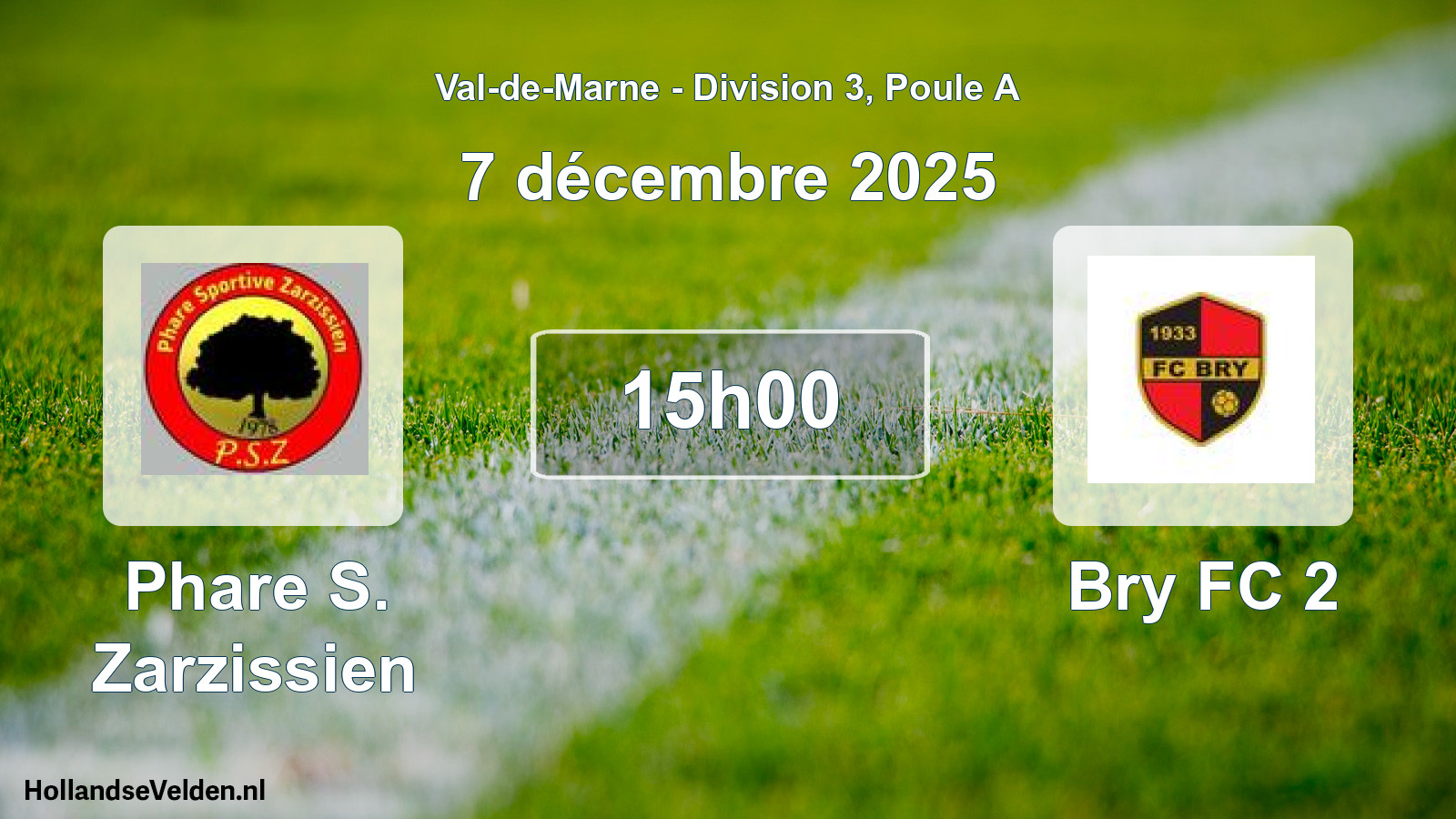 Scheduled Match: Phare S. Zarzissien - Bry FC 2 (7 December 2025)