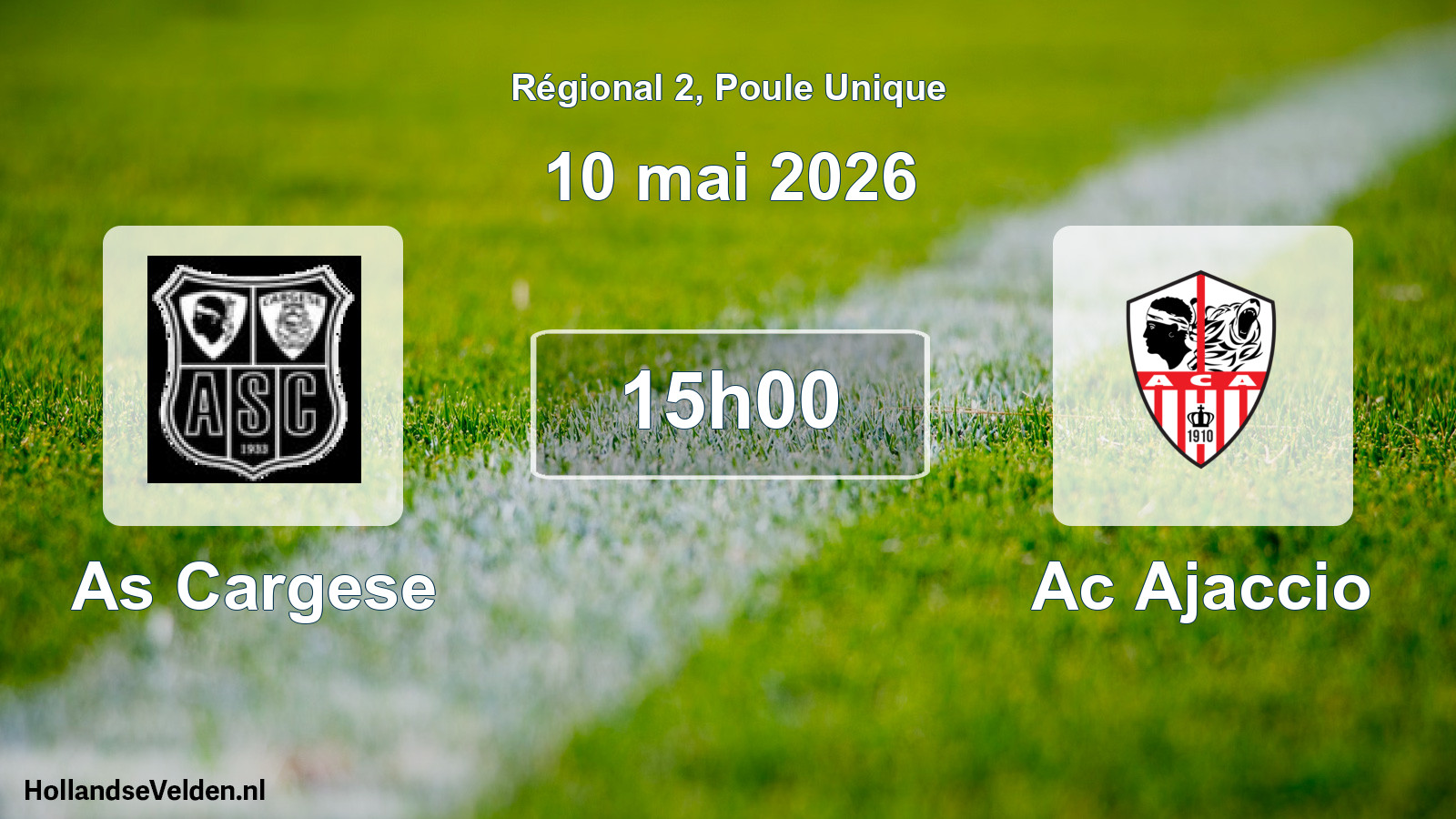 Geplande wedstrijd: As Cargese - Ac Ajaccio (10 mai 2026)