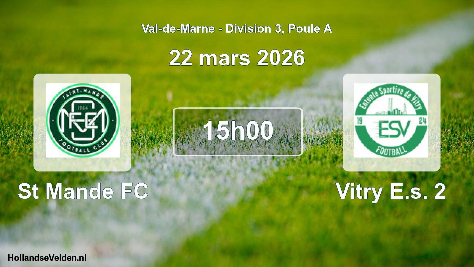 Scheduled Match: St Mande FC - Vitry E.s. 2 (22 March 2026)