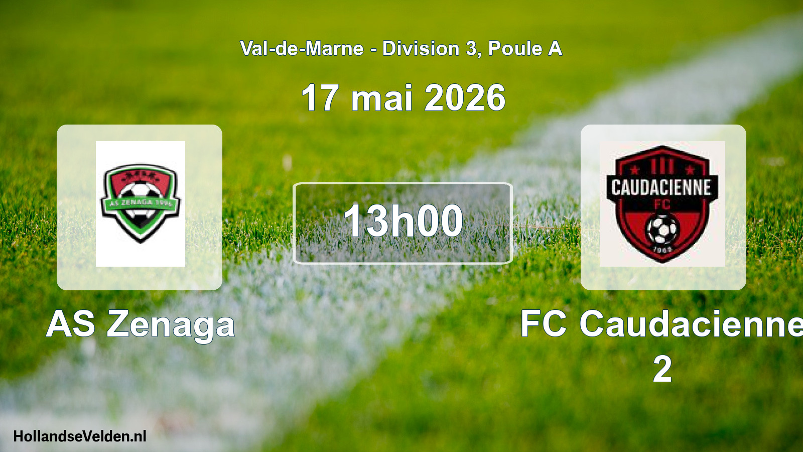 Scheduled Match: AS Zenaga - FC Caudacienne 2 (17 May 2026)