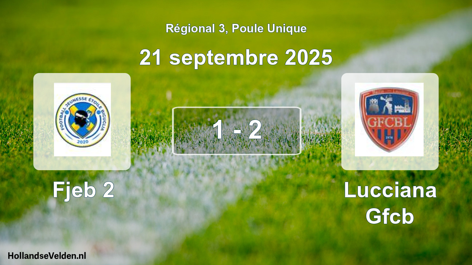 Gespeelde wedstrijd: Fjeb 2 - Lucciana Gfcb 1 - 2 (21 september 2025)