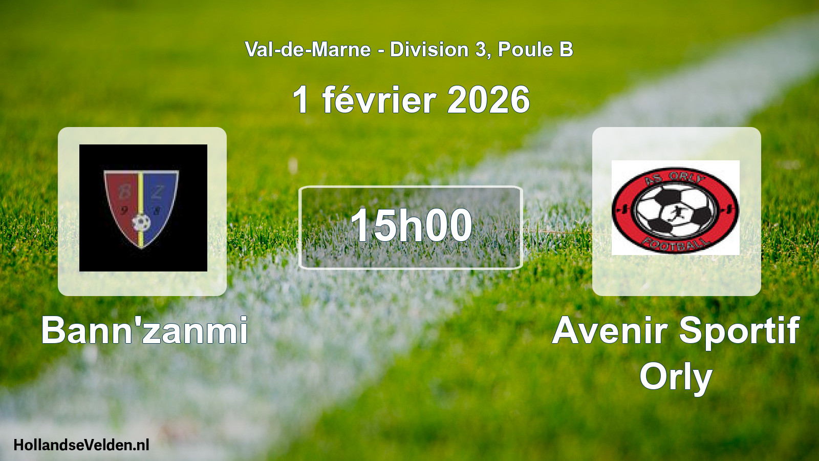Geplande wedstrijd: Bann'zanmi - Avenir Sportif Orly (1 februari 2026)