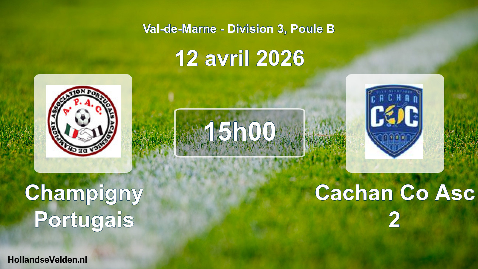 Scheduled Match: Champigny Portugais - Cachan Co Asc 2 (12 April 2026)