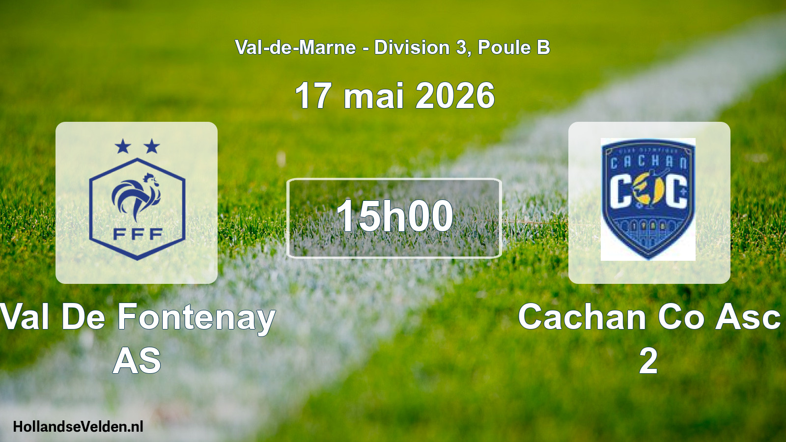 Scheduled Match: Val De Fontenay AS - Cachan Co Asc 2 (17 May 2026)