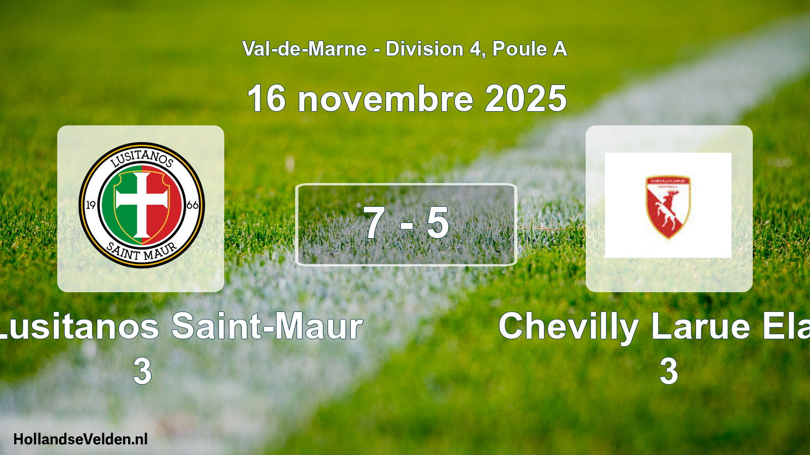 Total number of matches played: US Lusitanos Saint-Maur 3 - Chevilly Larue Elan 3 7 - 5 (16 November 2025)