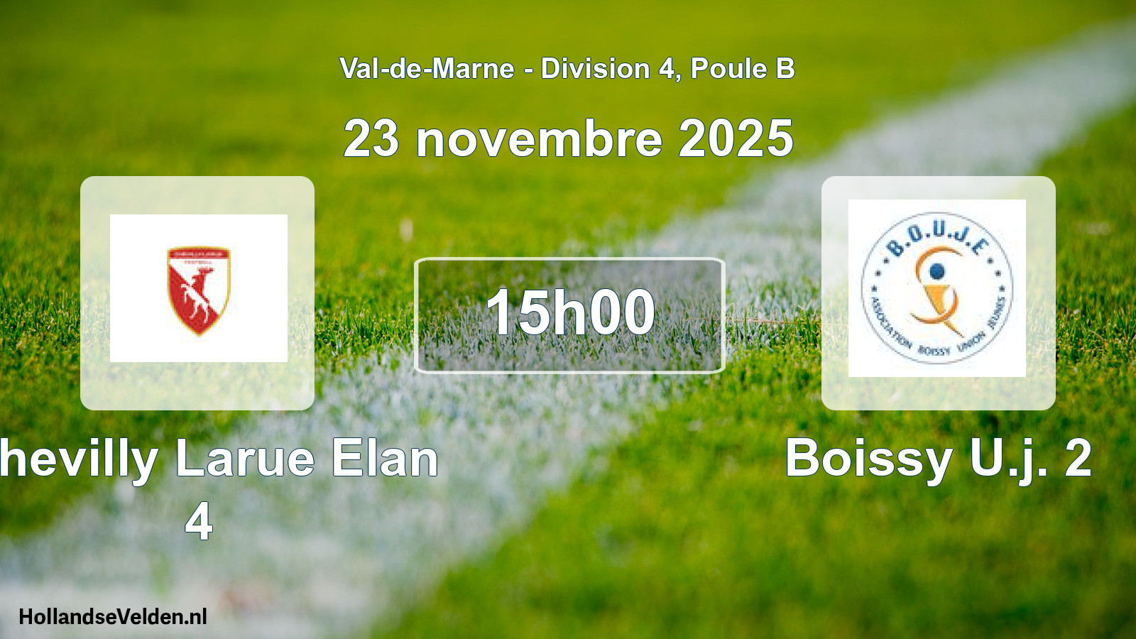 Match programmé: Chevilly Larue Elan 4 - Boissy U.j. 2 (23 novembre 2025)