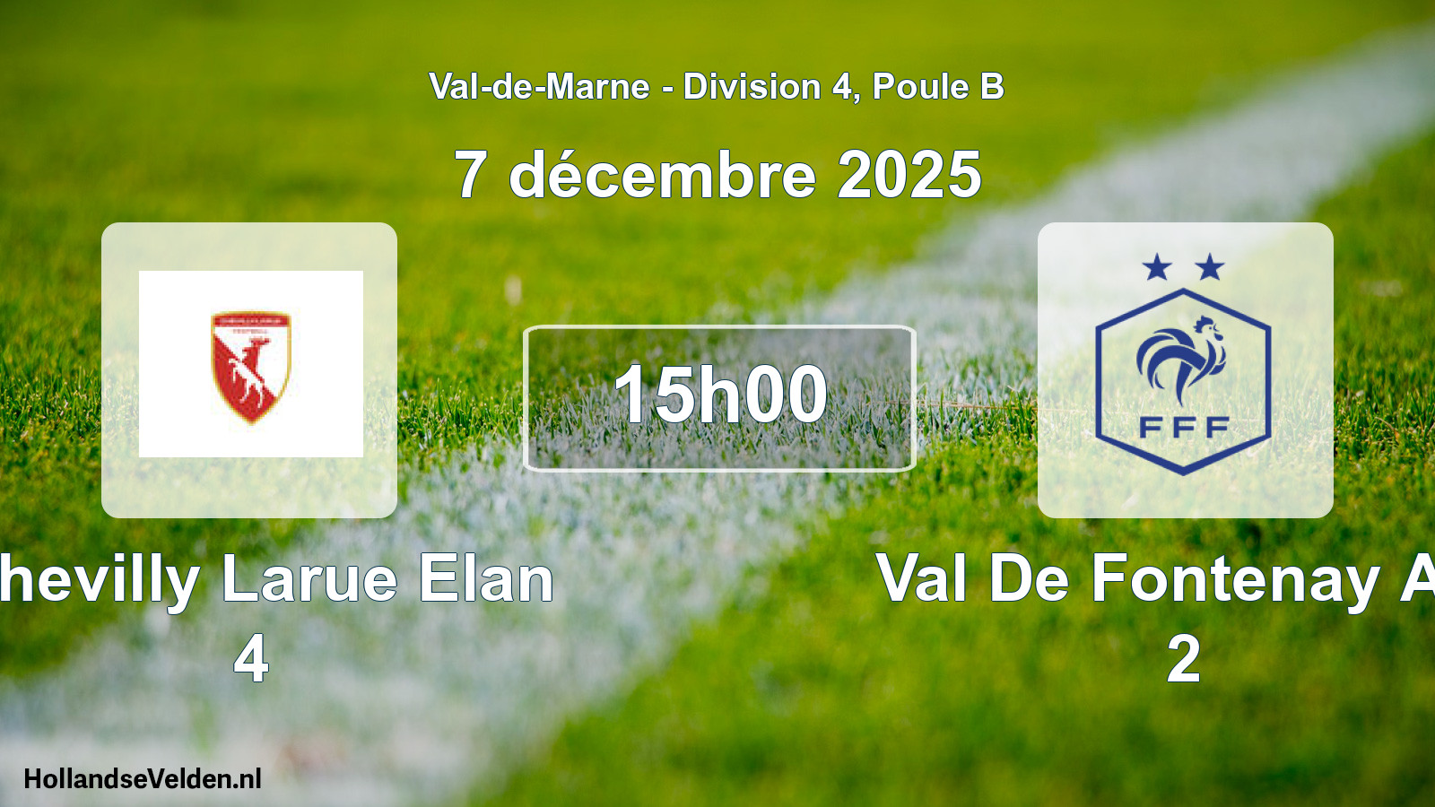 Scheduled Match: Chevilly Larue Elan 4 - Val De Fontenay AS 2 (7 December 2025)