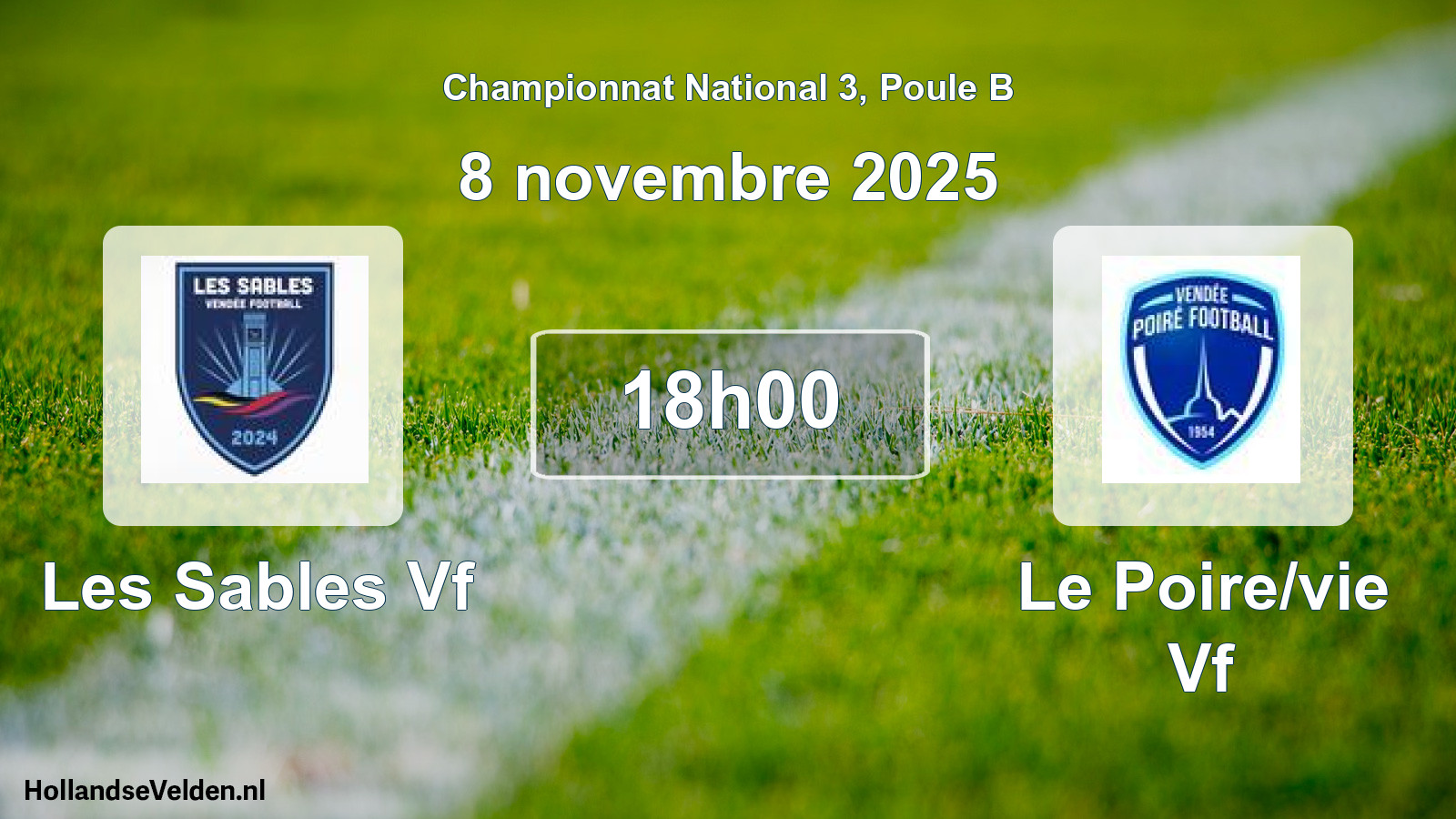 Scheduled Match: Les Sables Vf - Le Poire/vie Vf (8 November 2025)