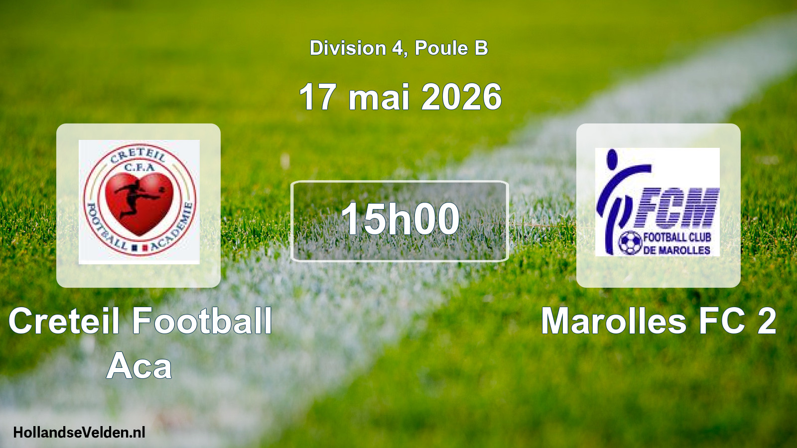 Geplande wedstrijd: Creteil Football Aca - Marolles FC 2 (17 mei 2026)
