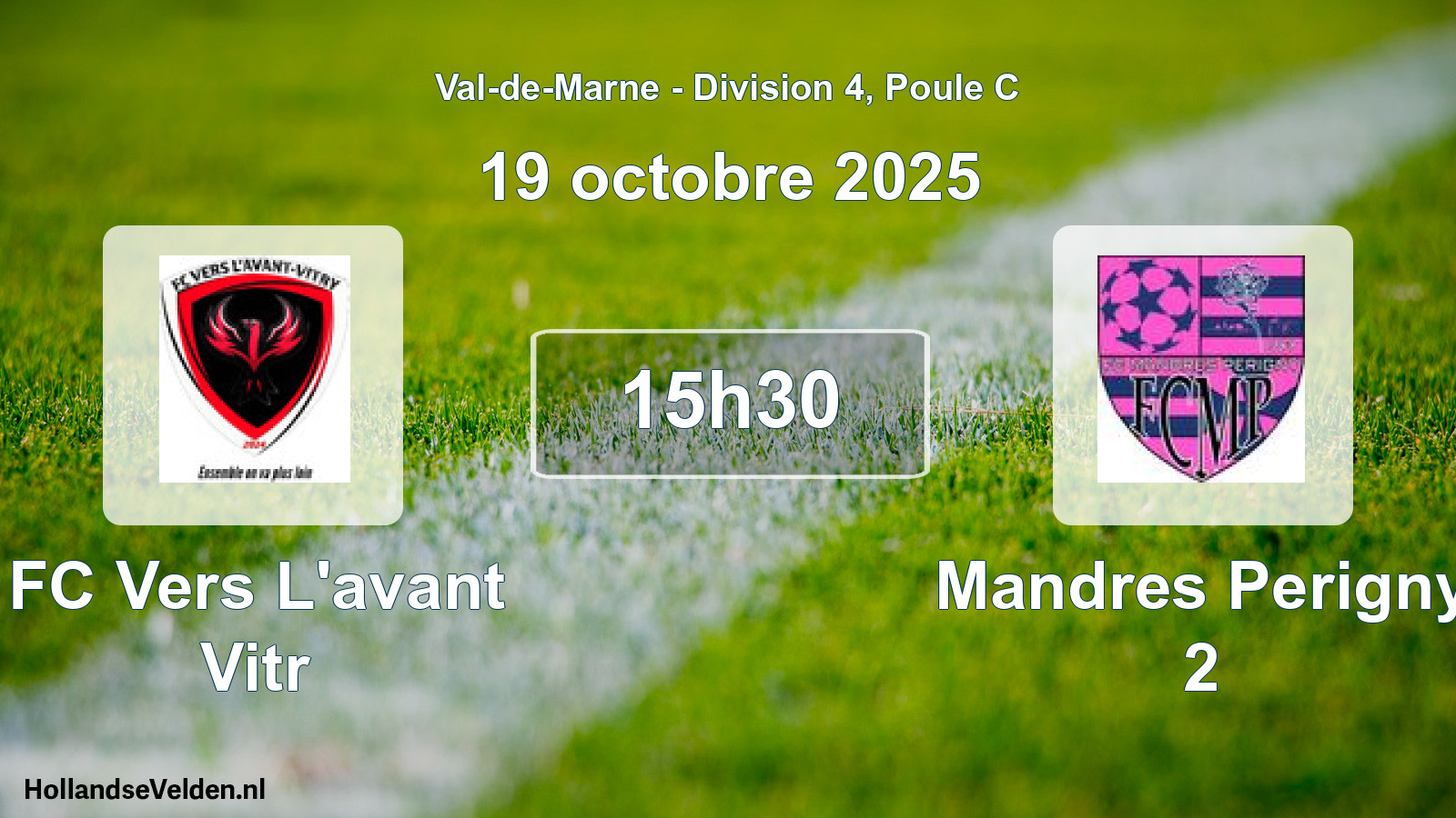 Match programmé: FC Vers L'avant Vitr - Mandres Perigny 2 (19 octobre 2025)