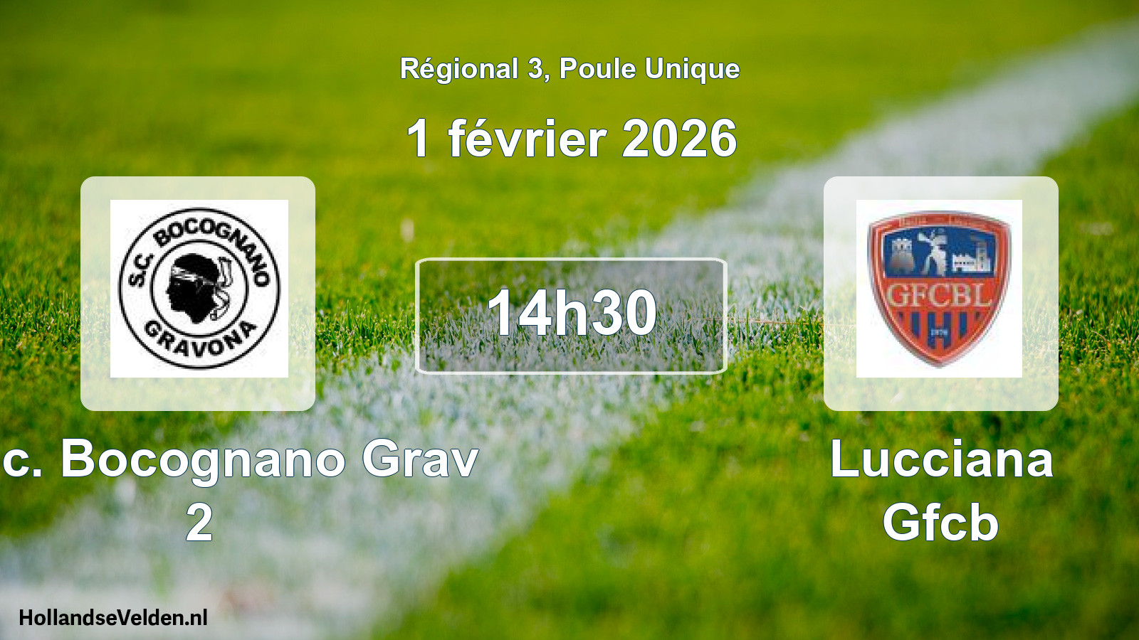 Scheduled Match: Sp.c. Bocognano Grav 2 - Lucciana Gfcb (1 February 2026)