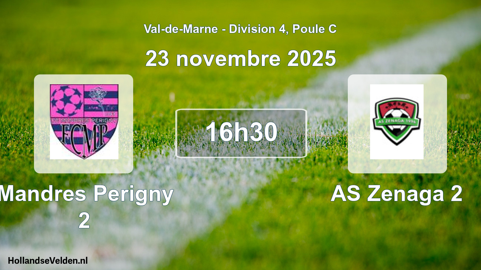 Scheduled Match: Mandres Perigny 2 - AS Zenaga 2 (23 November 2025)