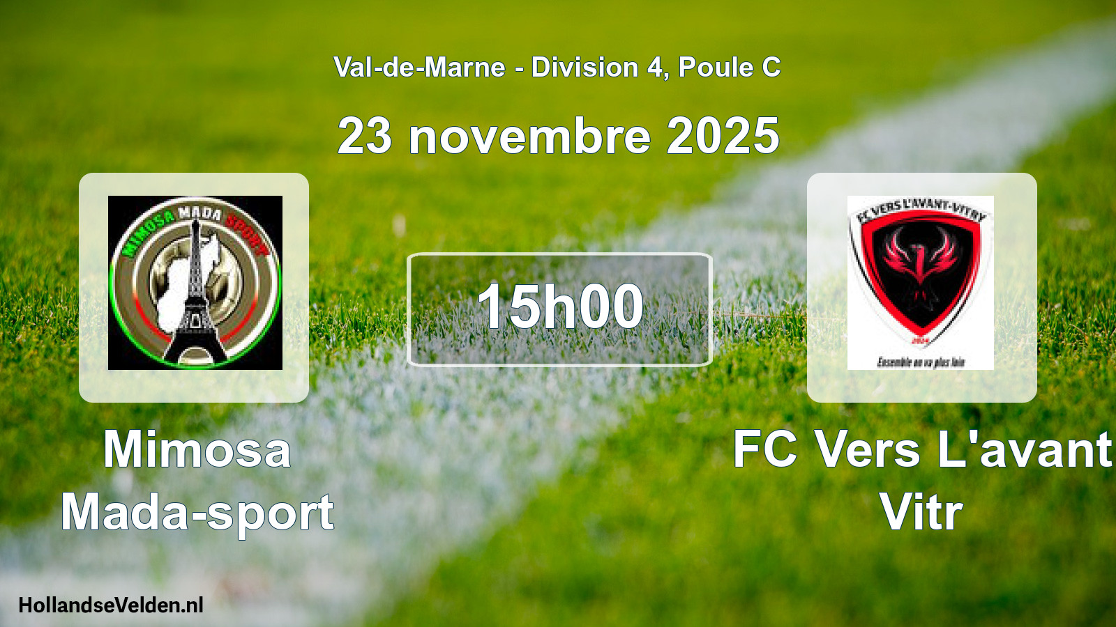 Match programmé: Mimosa Mada-sport - FC Vers L'avant Vitr (23 novembre 2025)