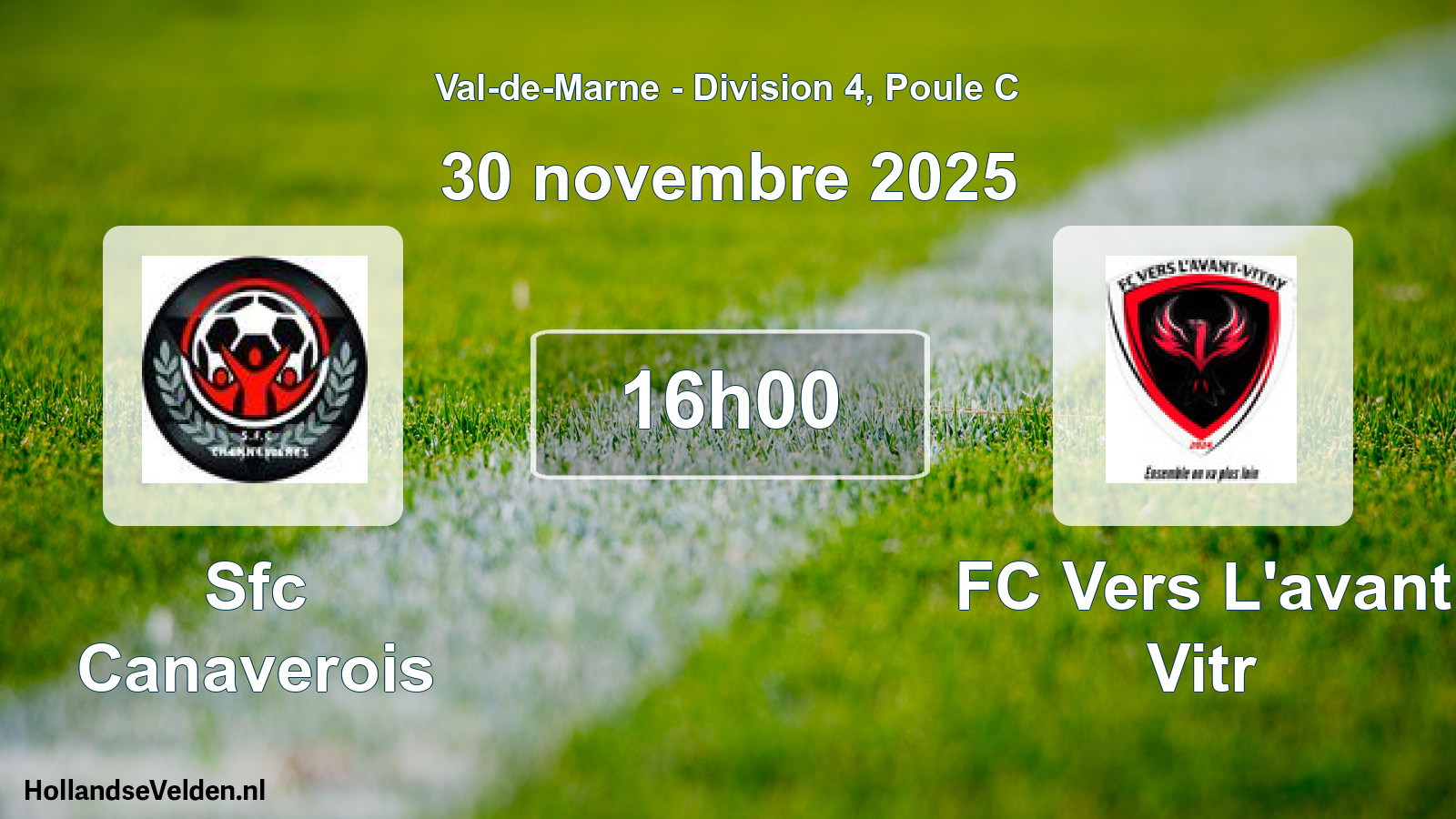 Match programmé: Sfc Canaverois - FC Vers L'avant Vitr (30 novembre 2025)