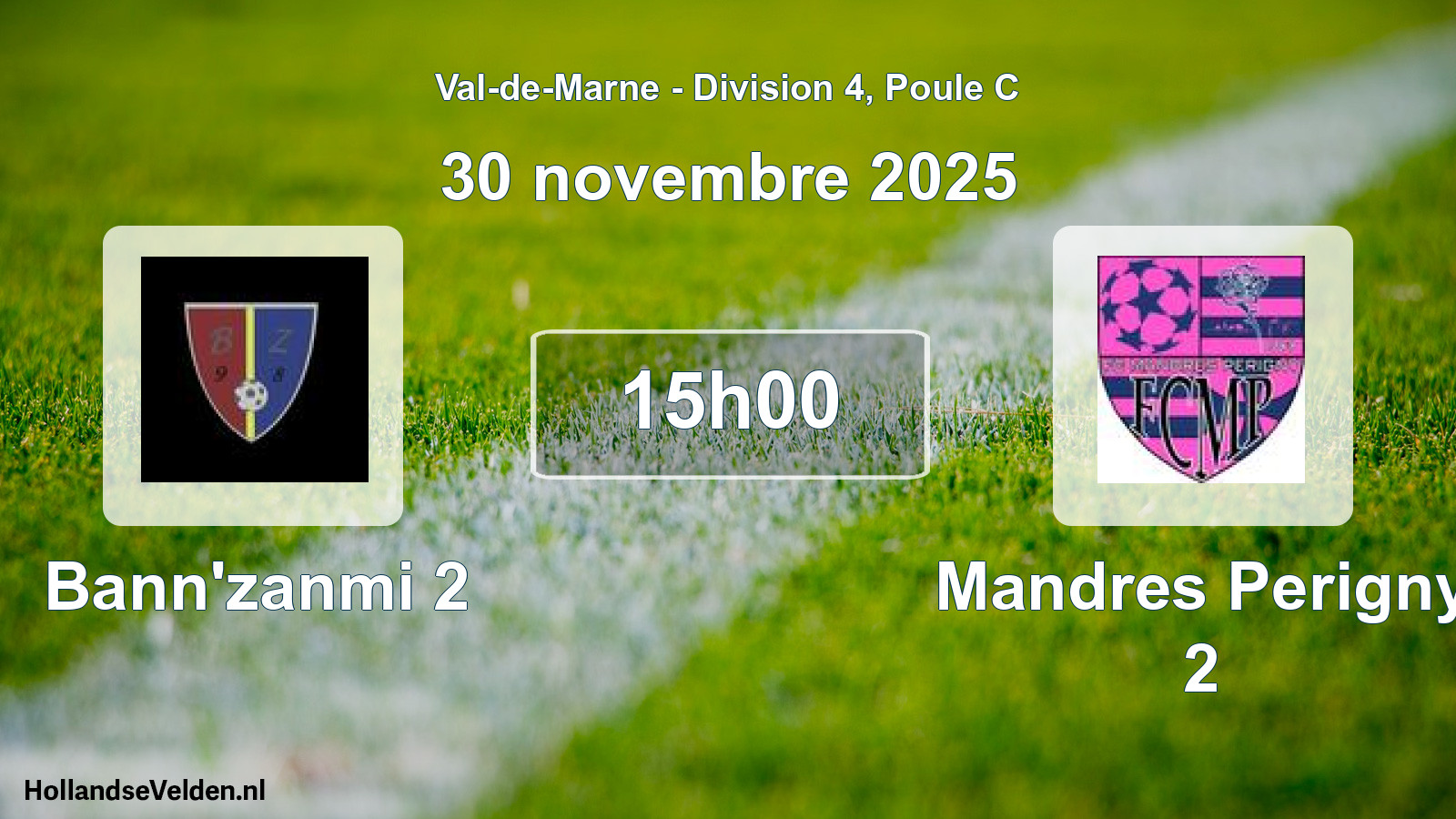 Match programmé: Bann'zanmi 2 - Mandres Perigny 2 (30 novembre 2025)