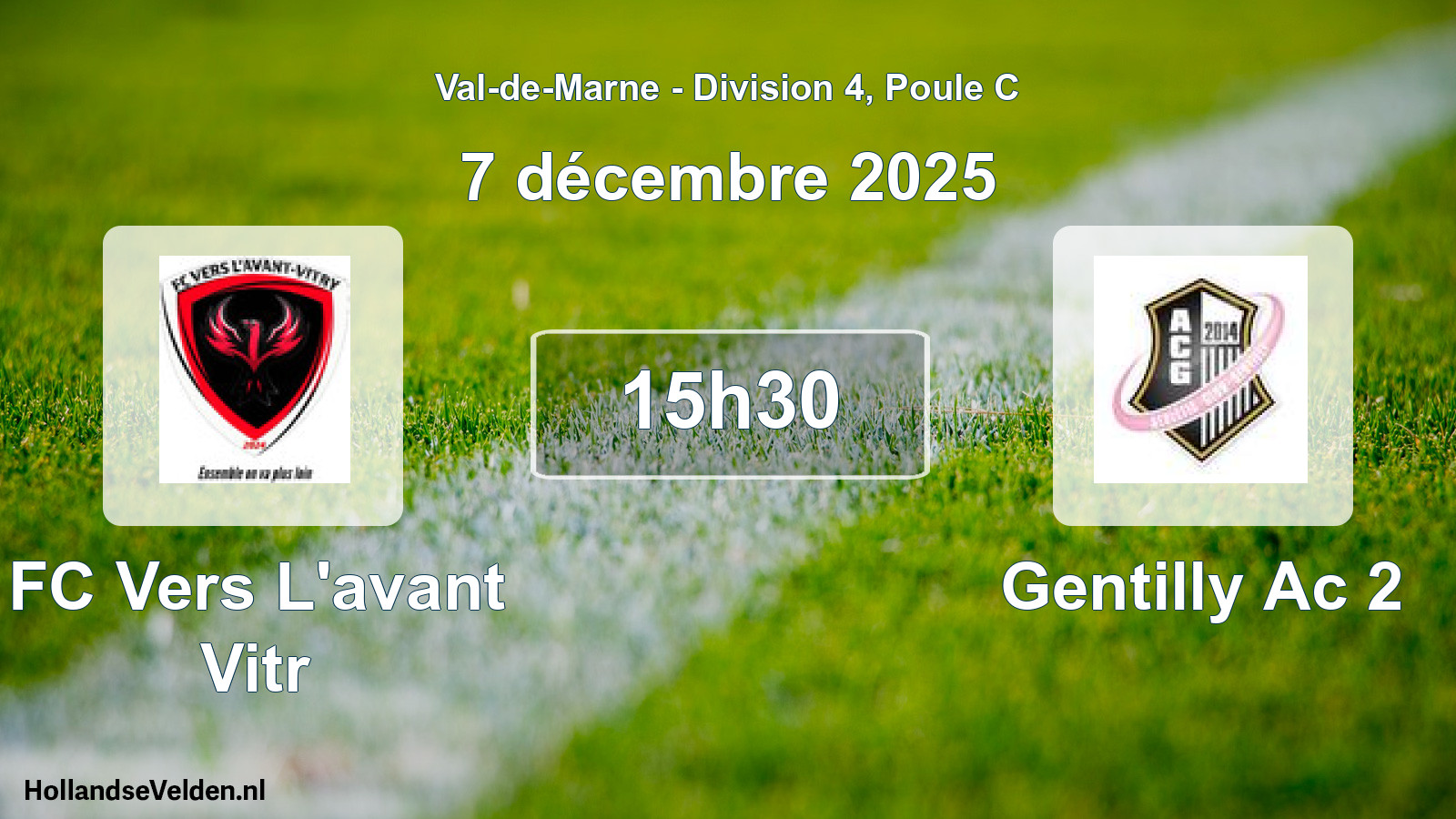 Match programmé: FC Vers L'avant Vitr - Gentilly Ac 2 (7 décembre 2025)
