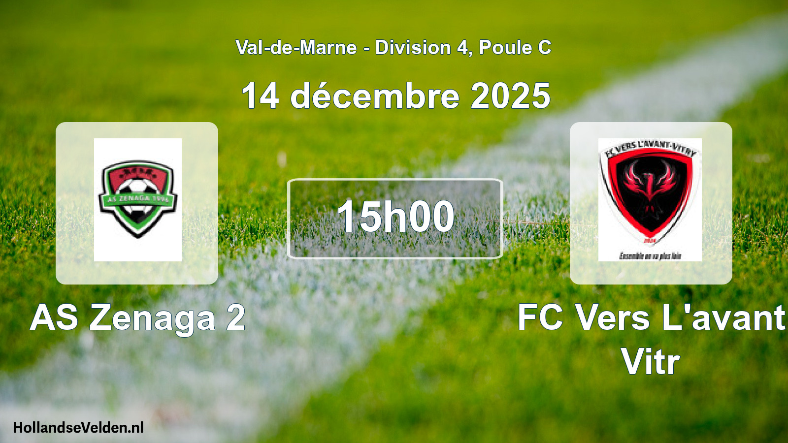 Match programmé: AS Zenaga 2 - FC Vers L'avant Vitr (14 décembre 2025)