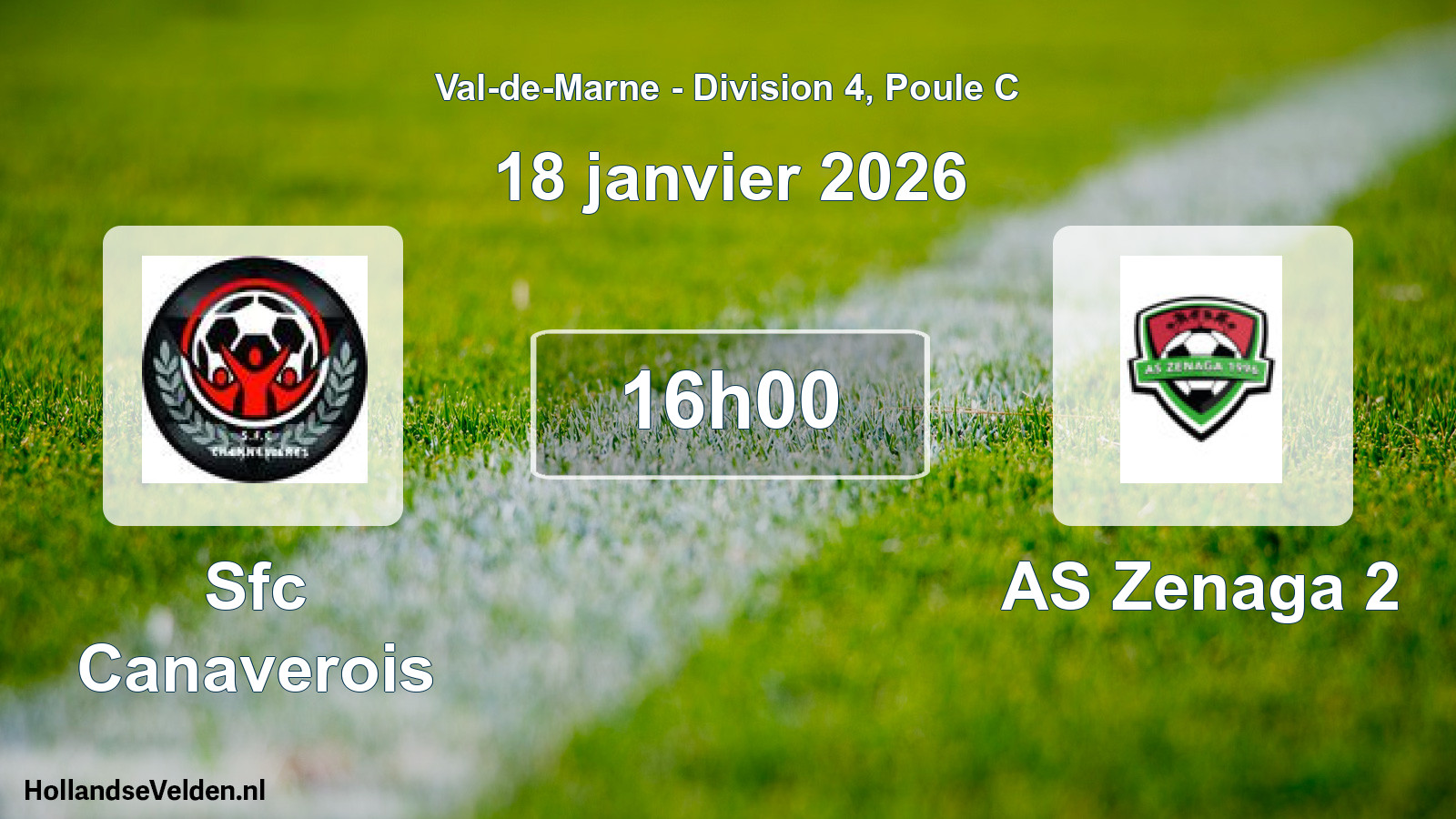 Geplande wedstrijd: Sfc Canaverois - AS Zenaga 2 (18 januari 2026)