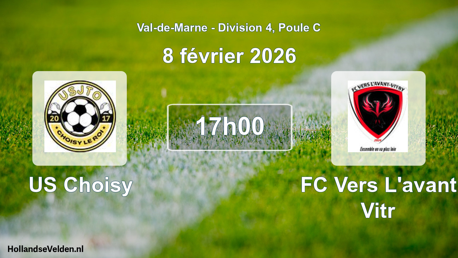 Match programmé: US Choisy - FC Vers L'avant Vitr (8 février 2026)