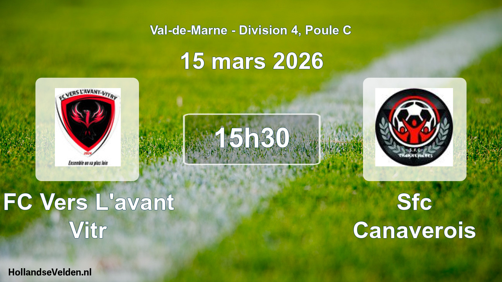 Match programmé: FC Vers L'avant Vitr - Sfc Canaverois (15 mars 2026)