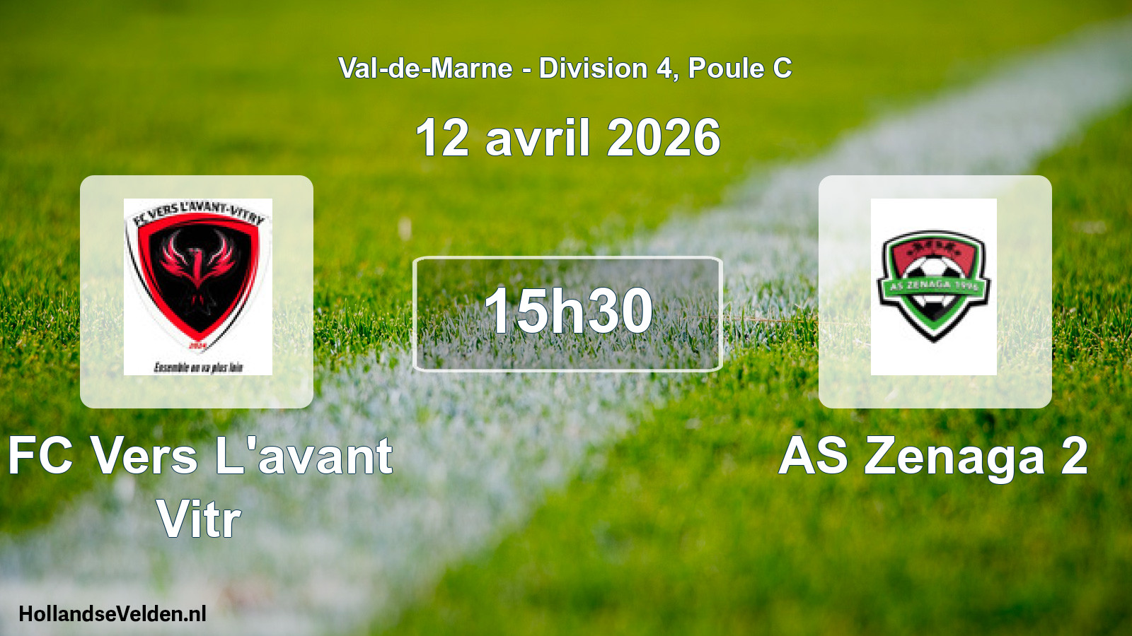 Match programmé: FC Vers L'avant Vitr - AS Zenaga 2 (12 avril 2026)