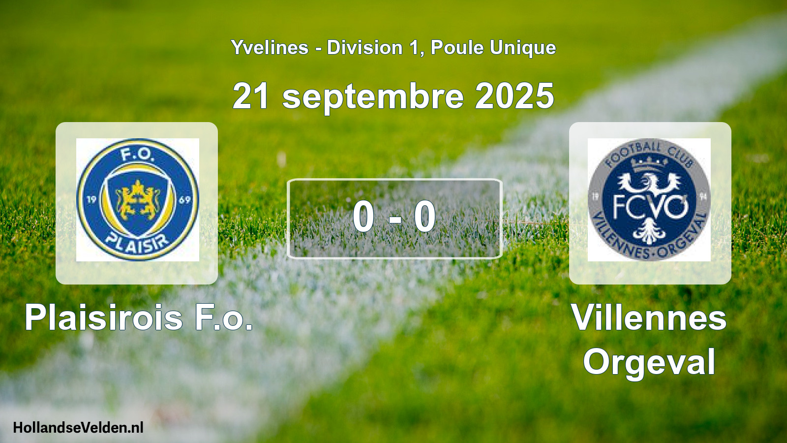 Match joué: Plaisirois F.o. - Villennes Orgeval 0 - 0 (21 septembre 2025)