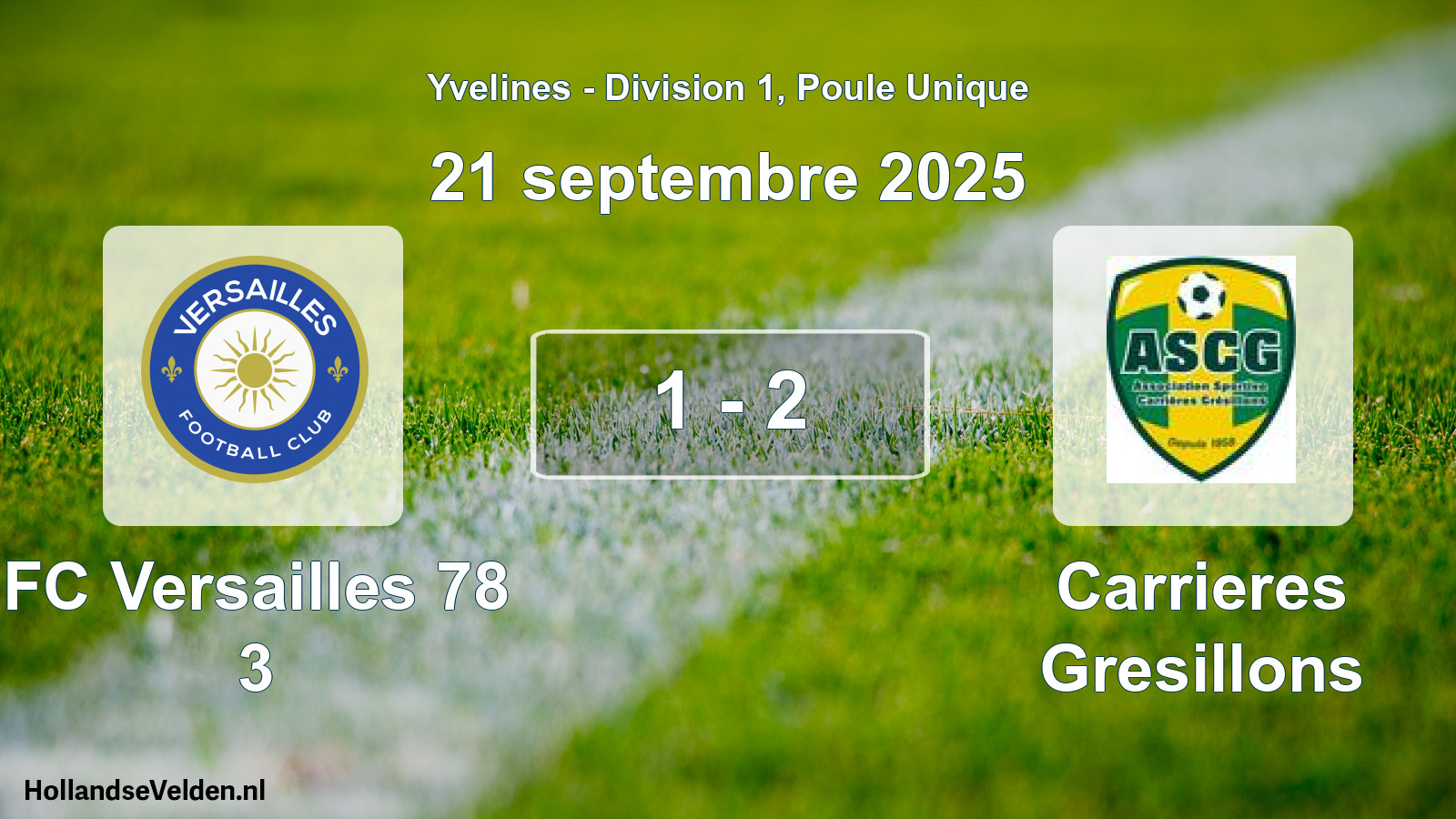 Total number of matches played: FC Versailles 78 3 - Carrieres Gresillons 1 - 2 (21 September 2025)