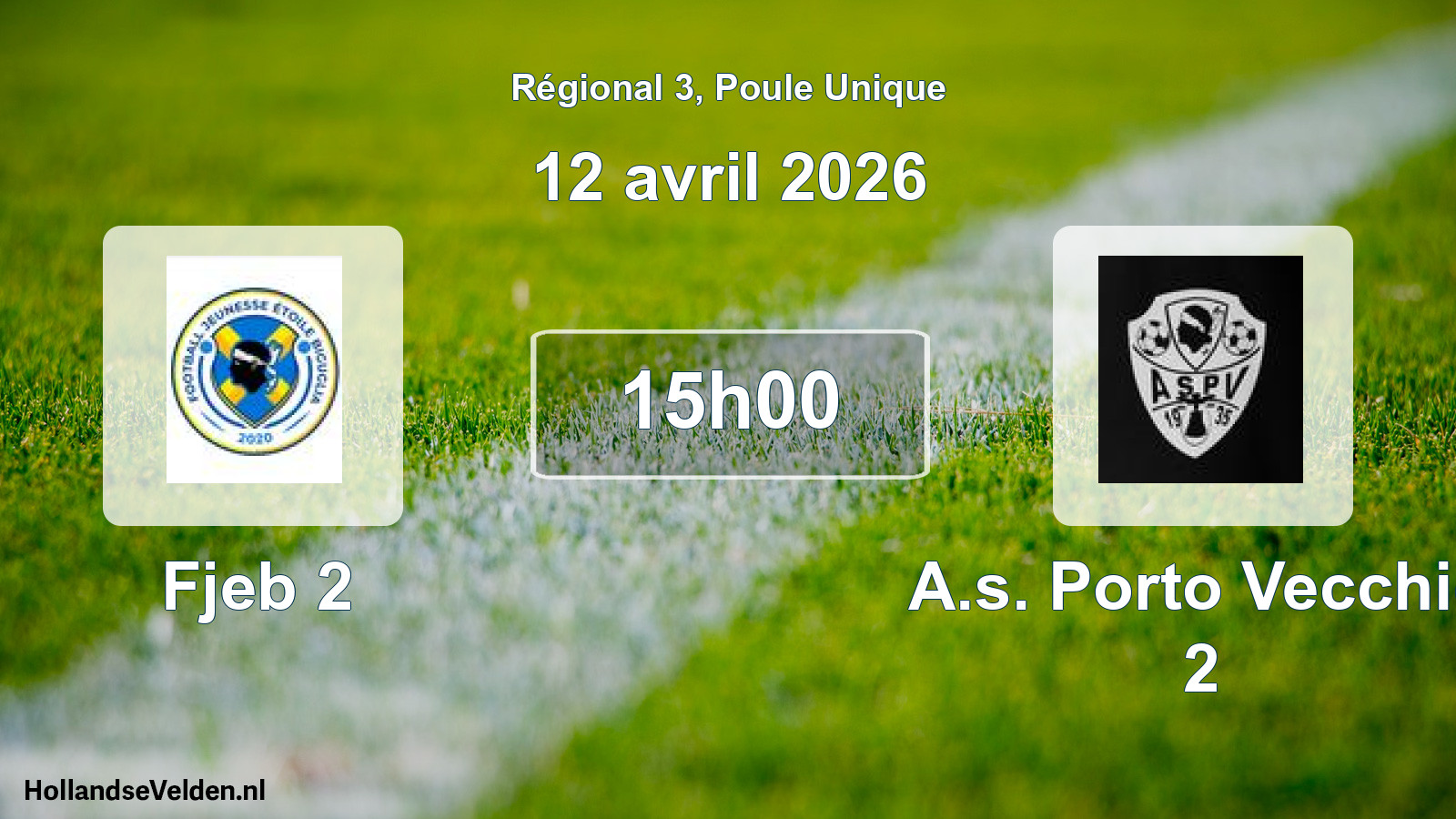 Scheduled Match: Fjeb 2 - A.s. Porto Vecchio 2 (12 April 2026)