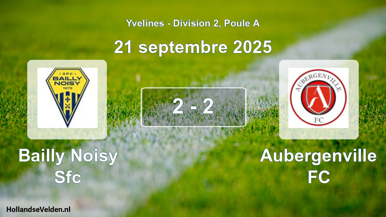 Total number of matches played: Bailly Noisy Sfc - Aubergenville FC 2 - 2 (21 September 2025)