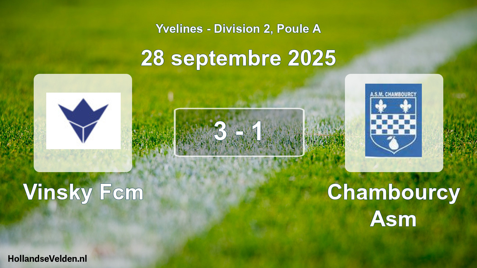 Match joué: Vinsky Fcm - Chambourcy Asm 3 - 1 (28 septembre 2025)