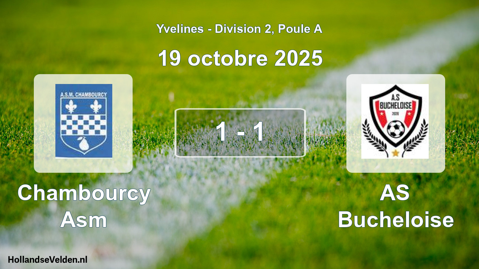 Match joué: Chambourcy Asm - AS Bucheloise 1 - 1 (19 octobre 2025)