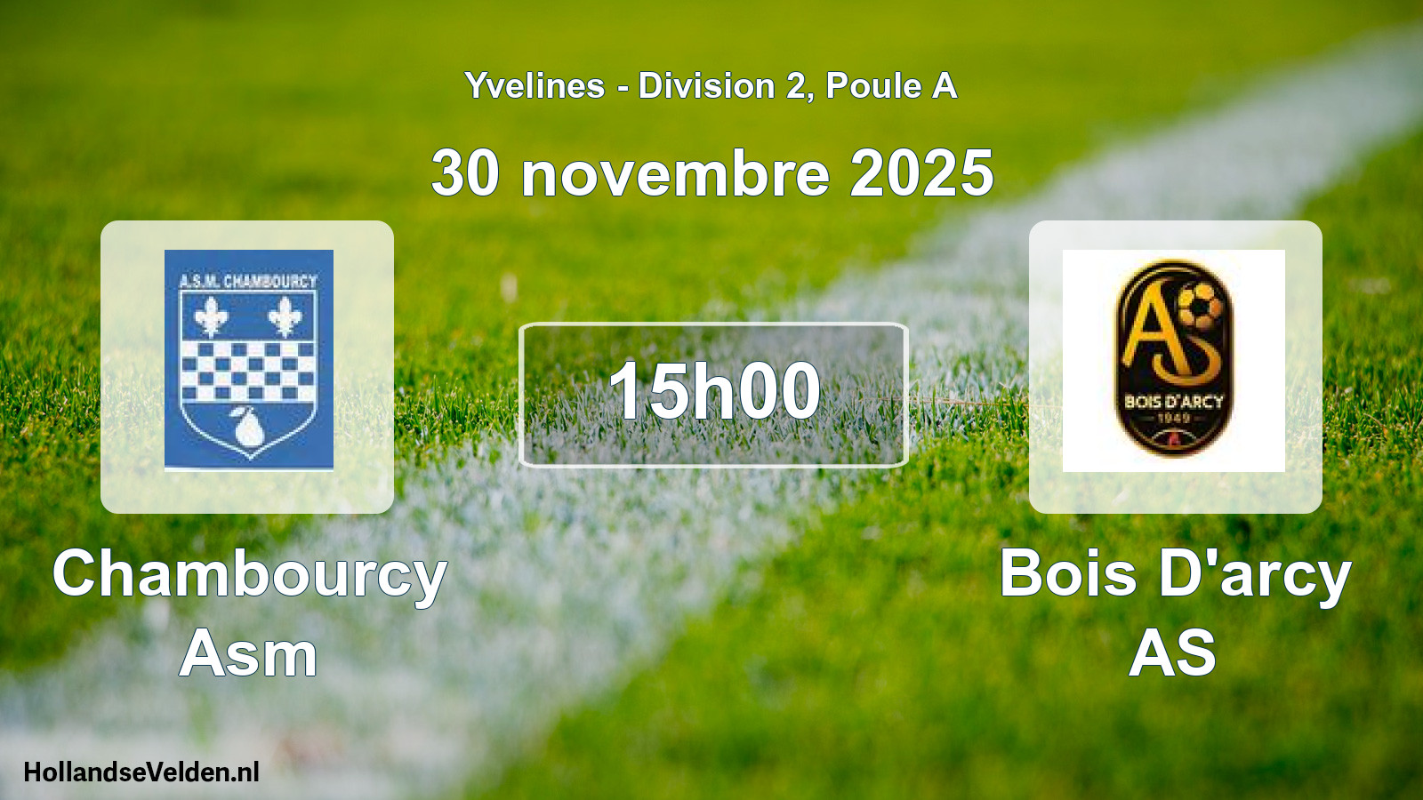 Scheduled Match: Chambourcy Asm - Bois D'arcy AS (30 November 2025)