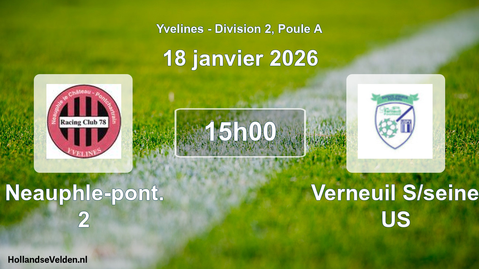 Match programmé: Neauphle-pont. 2 - Verneuil S/seine US (18 janvier 2026)