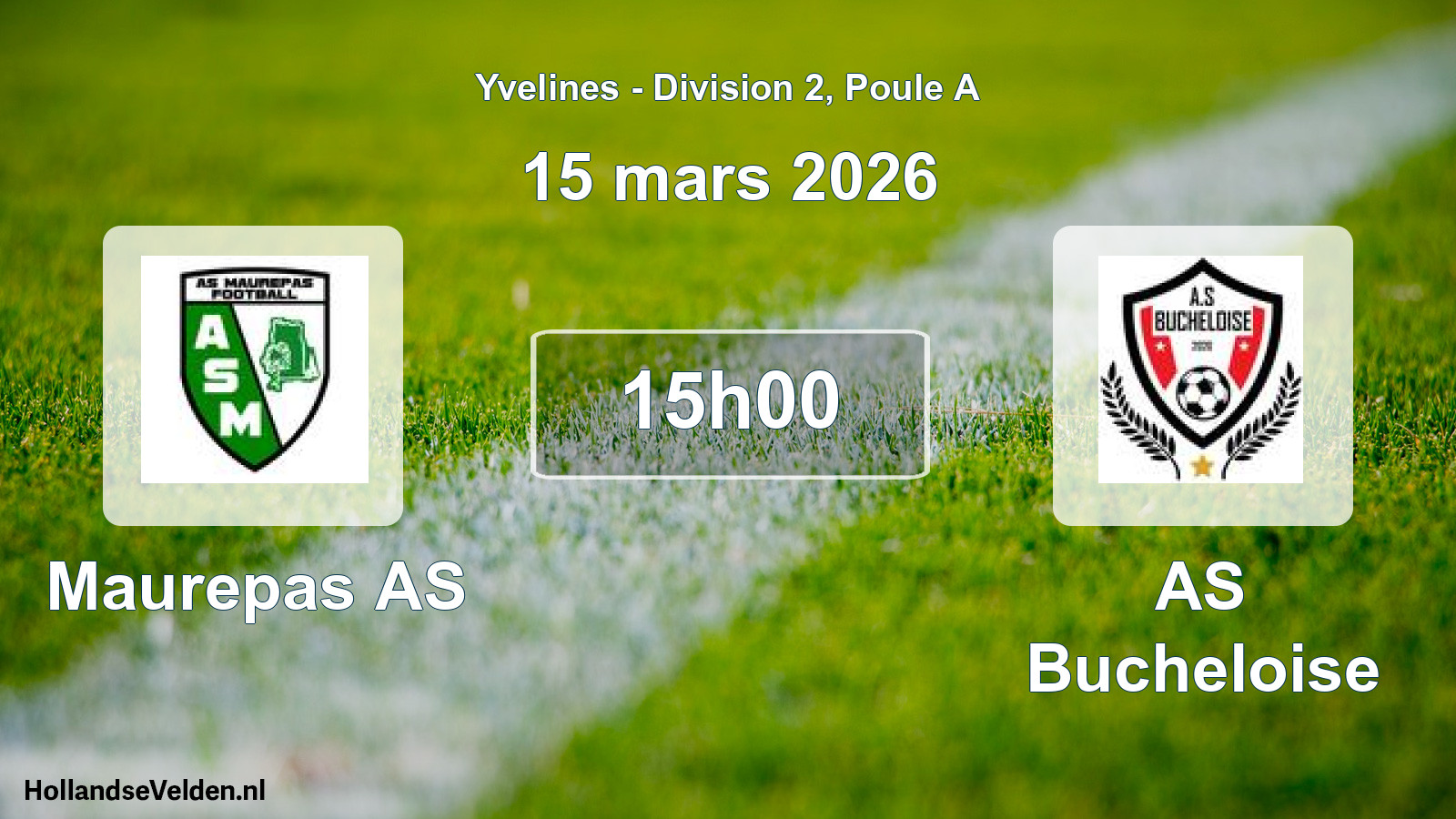 Match programmé: Maurepas AS - AS Bucheloise (15 mars 2026)