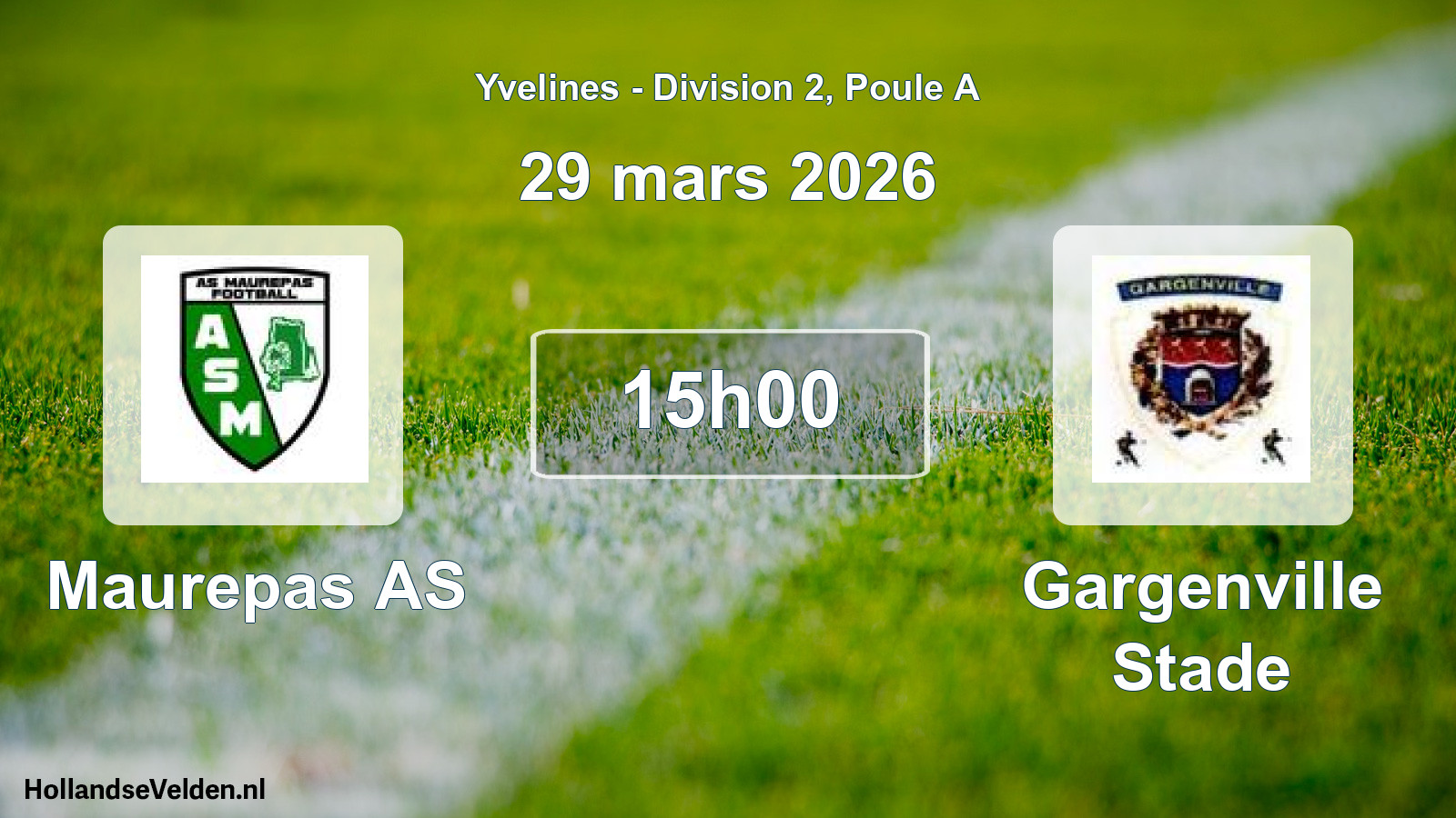 Scheduled Match: Maurepas AS - Gargenville Stade (29 March 2026)