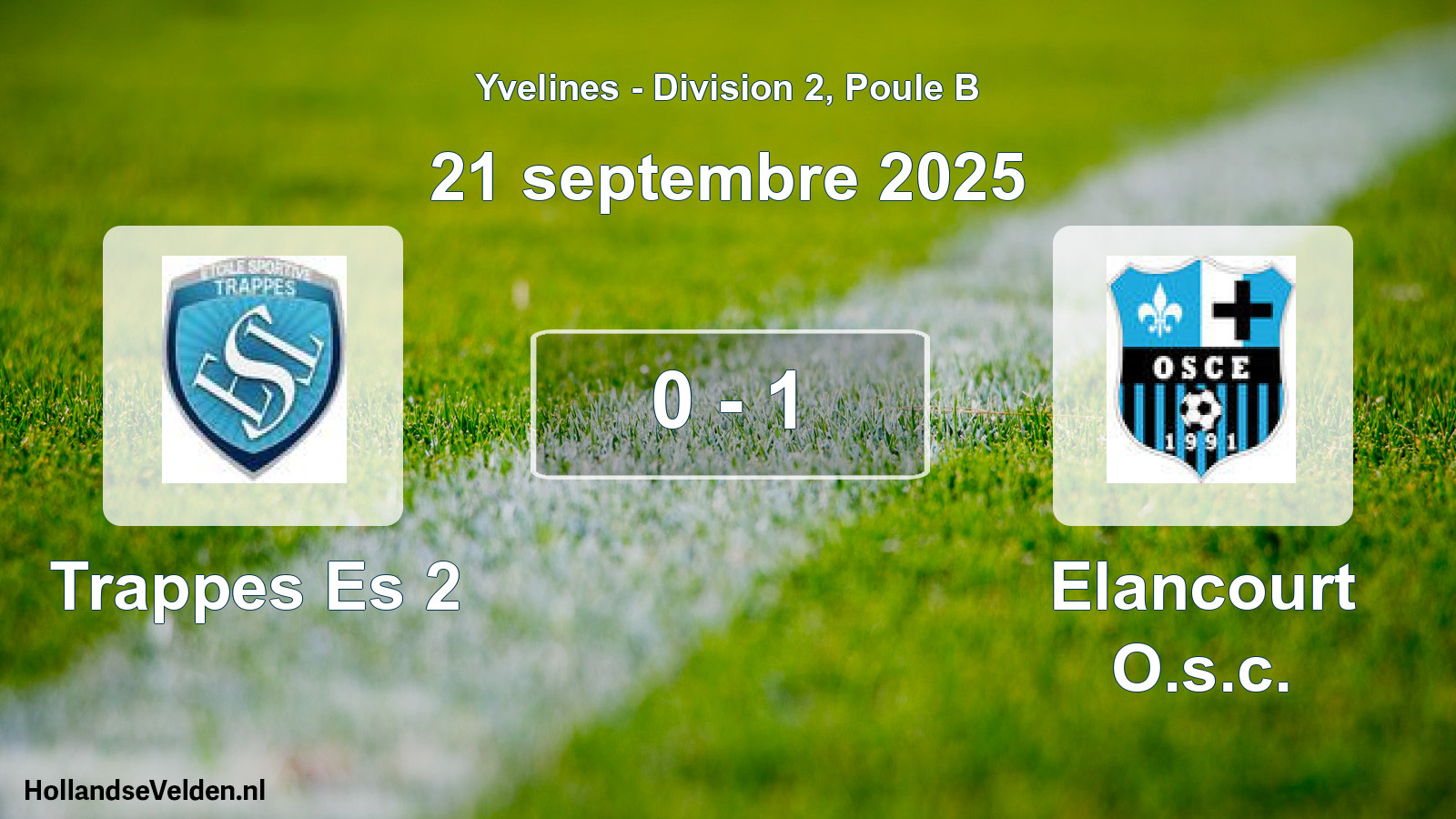Match joué: Trappes Es 2 - Elancourt O.s.c. 0 - 1 (21 septembre 2025)