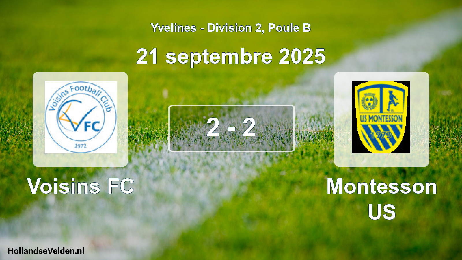 Match joué: Voisins FC - Montesson US 2 - 2 (21 septembre 2025)